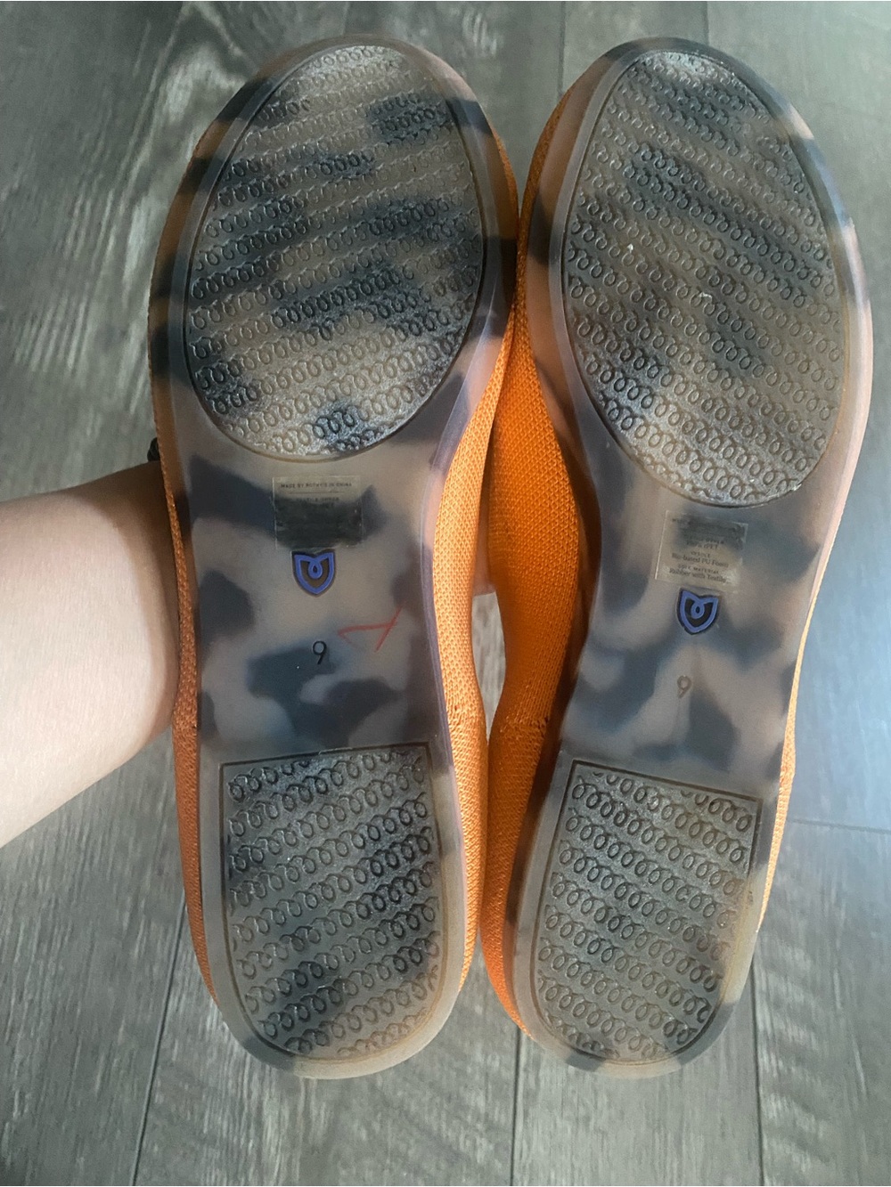 Rothy's Women's Summer Orange Flats in Size 9 - Picture 4 of 6